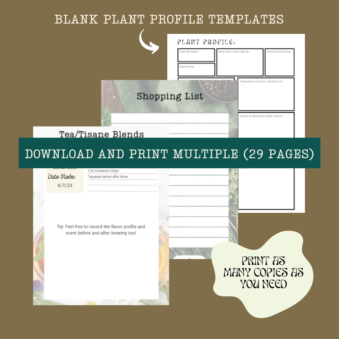 Planner For Creating An Apothecary - Instant Download