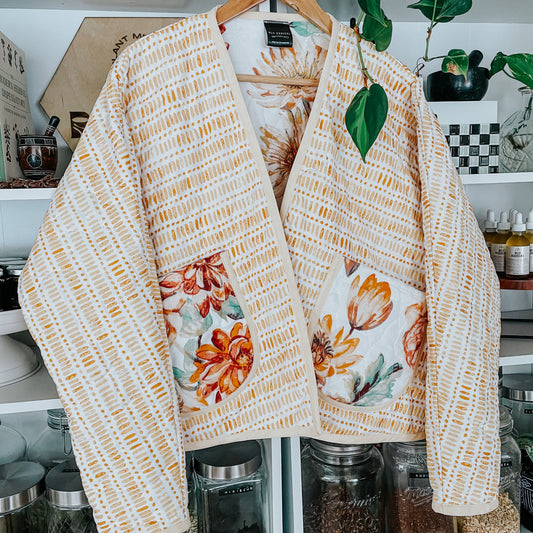 Quilted Jacket: Autumn Watercolor