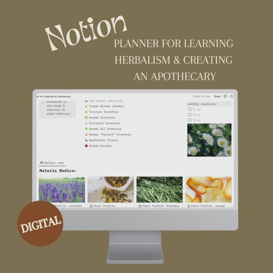 NOTION Planner For Creating An Apothecary - Instant Access
