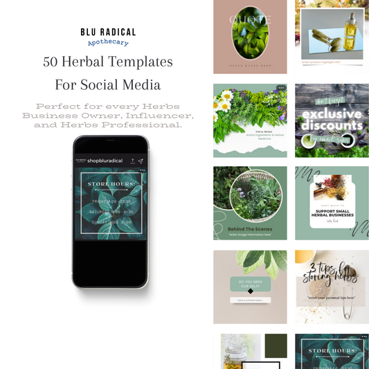 50 Herbal Templates For Social Media
