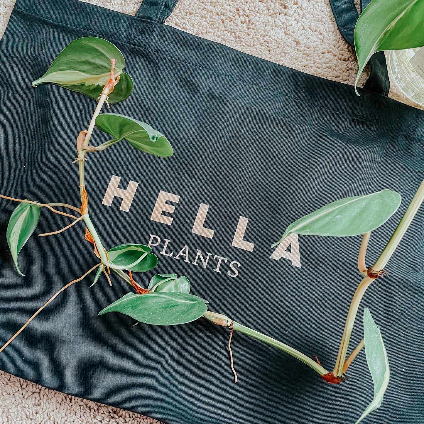 Organic Large Eco Tote Bag - "HELLA"